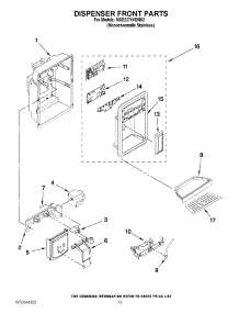 08 - Dispenser Front Parts parts for Maytag Refrigerator MSD2274VEM02 / from AppliancePartsPros.com