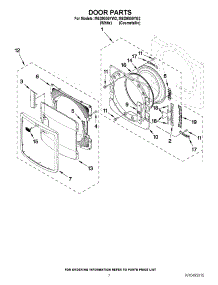 04 - Door Parts parts for Maytag Dryer MED9000YW2 / from AppliancePartsPros.com