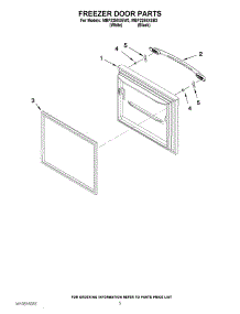 03 - Freezer Door Parts parts for Maytag Refrigerator MBF2258XEW3 / from AppliancePartsPros.com