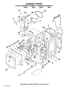 02 - Cabinet Parts parts for Maytag Dryer MGDB850WL1 / from AppliancePartsPros.com
