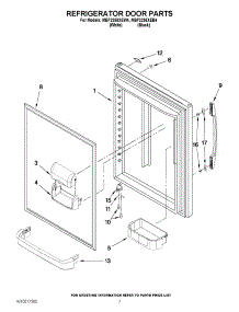 05 - Refrigerator Door Parts parts for Maytag Refrigerator MBF2258XEW4 / from AppliancePartsPros.com