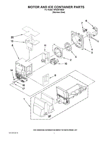 04 - Motor And Ice Container Parts parts for Maytag Refrigerator MFI2067AES9 / from AppliancePartsPros.com