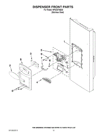08 - Dispenser Front Parts parts for Maytag Refrigerator MFI2067AES9 / from AppliancePartsPros.com