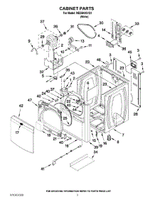 02 - Cabinet Parts parts for Maytag Dryer MEDB400VQ1 / from AppliancePartsPros.com