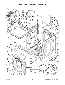 02 - Dryer Cabinet Parts parts for Maytag Washer Dryer Combo MLG20PDBGW2 / from AppliancePartsPros.com