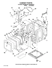 02 - Cabinet Parts parts for Maytag Dryer MGDB850YW2 / from AppliancePartsPros.com
