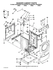 09 - Washer Cabinet Parts parts for Maytag Washer Dryer Combo MLG20PDBWW0 / from AppliancePartsPros.com