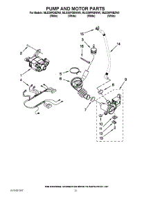 12 - Pump And Motor Parts parts for Maytag Washer Dryer Combo MLG20PDBWW0 / from AppliancePartsPros.com