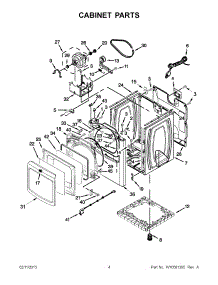 02 - Cabinet Parts parts for Maytag Dryer MGDB850YW3 / from AppliancePartsPros.com