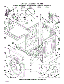 02 - Dryer Cabinet Parts parts for Maytag Washer Dryer Combo MLG20PRAWW0 / from AppliancePartsPros.com