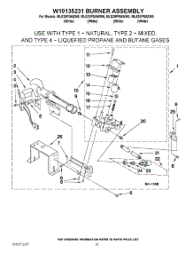 06 - W10135231 Burner Assembly parts for Maytag Washer Dryer Combo MLG20PRAWW0 / from AppliancePartsPros.com