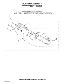 04 - Burner Assembly parts for Maytag Dryer MGDB950YG2 / from AppliancePartsPros.com