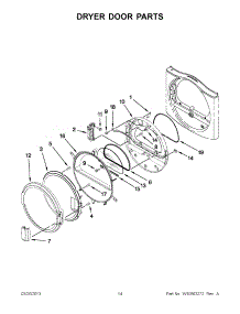 07 - Dryer Door Parts parts for Maytag Washer Dryer Combo MLG20PRBWW2 / from AppliancePartsPros.com