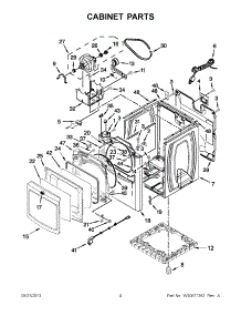 02 - Cabinet Parts parts for Maytag Dryer MGDB950YW3 / from AppliancePartsPros.com