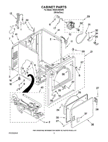 02 - Cabinet Parts parts for Maytag Dryer MGDC200XW0 / from AppliancePartsPros.com