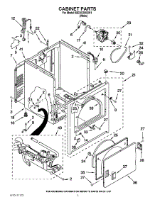 02 - Cabinet Parts parts for Maytag Dryer MGDC200XW1 / from AppliancePartsPros.com
