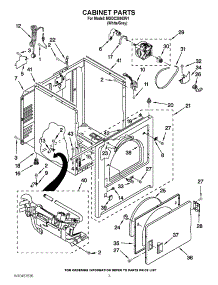 02 - Cabinet Parts parts for Maytag Dryer MGDC300XW1 / from AppliancePartsPros.com