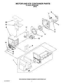 04 - Motor And Ice Container Parts parts for Maytag Refrigerator MFI2269VEB4 / from AppliancePartsPros.com