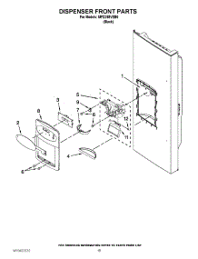 08 - Dispenser Front Parts parts for Maytag Refrigerator MFI2269VEB6 / from AppliancePartsPros.com