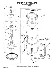 03 - Basket And Tub Parts parts for Maytag Washer MVWC300XW2 / from AppliancePartsPros.com