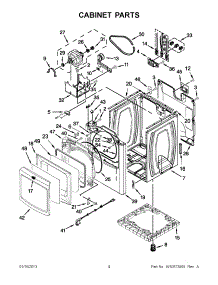 02 - Cabinet Parts parts for Maytag Dryer MEDB850YW2 / from AppliancePartsPros.com
