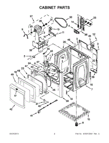 02 - Cabinet Parts parts for Maytag Dryer MEDB880BW0 / from AppliancePartsPros.com