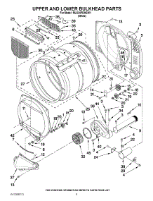 04 - Upper And Lower Bulkhead Parts parts for Maytag Dryer MLG24PDAGW1 / from AppliancePartsPros.com