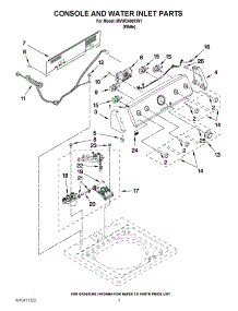 02 - Console And Water Inlet Parts parts for Maytag Washer MVWC400XW1 / from AppliancePartsPros.com