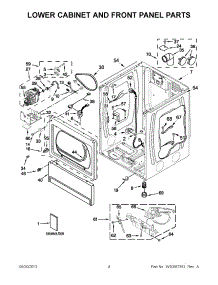 02 - Lower Cabinet And Front Panel Parts parts for Maytag Dryer MLG24PDAGW4 / from AppliancePartsPros.com