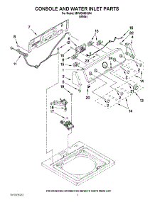 02 - Console And Water Inlet Parts parts for Maytag Washer MVWC400XW4 / from AppliancePartsPros.com