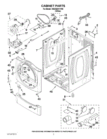 02 - Cabinet Parts parts for Maytag Dryer MGDE201YW0 / from AppliancePartsPros.com