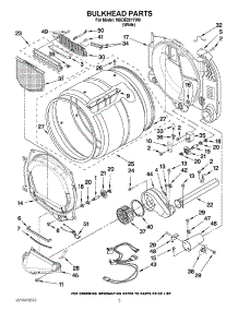 03 - Bulkhead Parts parts for Maytag Dryer MGDE201YW0 / from AppliancePartsPros.com
