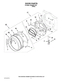 05 - Door Parts parts for Maytag Dryer MGDE201YW0 / from AppliancePartsPros.com