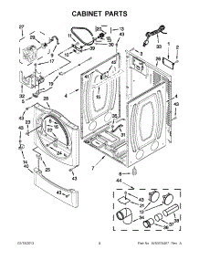 02 - Cabinet Parts parts for Maytag Dryer MGDE201YW1 / from AppliancePartsPros.com