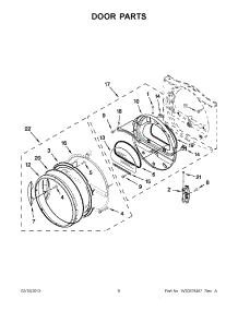 04 - Door Parts parts for Maytag Dryer MGDE201YW1 / from AppliancePartsPros.com