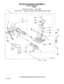 04 - 8576353 Burner Assembly parts for Maytag Dryer MGDE250XL0 / from AppliancePartsPros.com