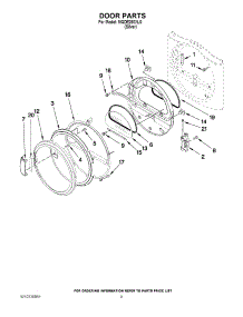 05 - Door Parts parts for Maytag Dryer MGDE250XL0 / from AppliancePartsPros.com