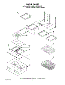 07 - Shelf Parts parts for Maytag Refrigerator MBL1953XES1 / from AppliancePartsPros.com