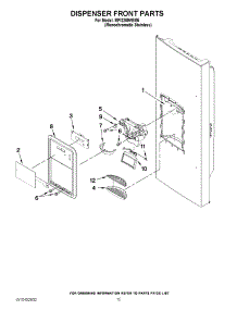 08 - Dispenser Front Parts parts for Maytag Refrigerator MFI2269VEM5 / from AppliancePartsPros.com