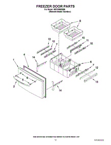 09 - Freezer Door Parts parts for Maytag Refrigerator MFI2269VEM5 / from AppliancePartsPros.com