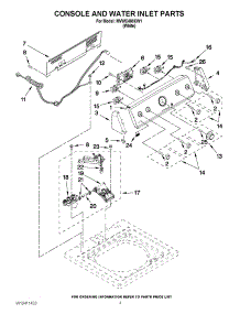 02 - Console And Water Inlet Parts parts for Maytag Washer MVWC450XW1 / from AppliancePartsPros.com