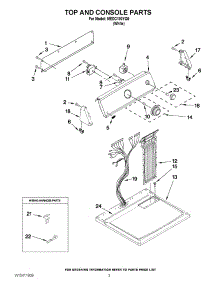 02 - Top And Console Parts parts for Maytag Dryer MEDC100YQ0 / from AppliancePartsPros.com