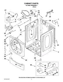 02 - Cabinet Parts parts for Maytag Dryer MGDE250XL1 / from AppliancePartsPros.com