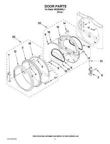 05 - Door Parts parts for Maytag Dryer MGDE250XL1 / from AppliancePartsPros.com