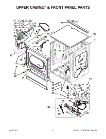 03 - Upper Cabinet & Front Panel Parts parts for Maytag Dryer MLG24PDAWW3 / from AppliancePartsPros.com