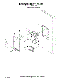 08 - Dispenser Front Parts parts for Maytag Refrigerator MFI2269VEM6 / from AppliancePartsPros.com