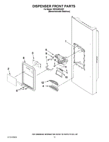 08 - Dispenser Front Parts parts for Maytag Refrigerator MFI2269VEM7 / from AppliancePartsPros.com