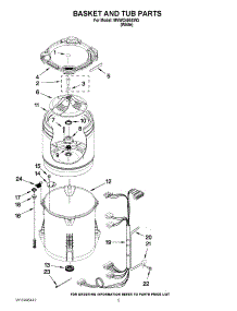 03 - Basket And Tub Parts parts for Maytag Washer MVWC450XW3 / from AppliancePartsPros.com