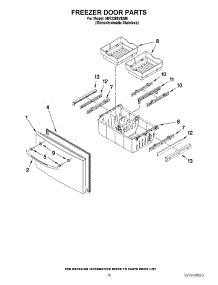 09 - Freezer Door Parts parts for Maytag Refrigerator MFI2269VEM8 / from AppliancePartsPros.com