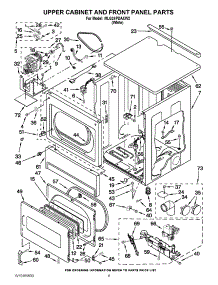 03 - Upper Cabinet And Front Panel Parts parts for Maytag Dryer MLG24PDAXW2 / from AppliancePartsPros.com
